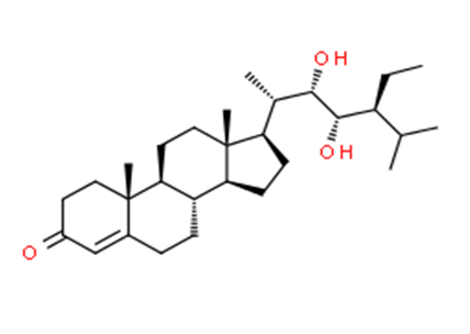 Figure 2: Compound-1 (22S,23S)-22,23- dihydroxystigmast-4-en-3-one.