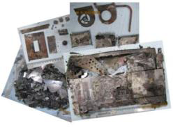 Figure 1: Burnt material.