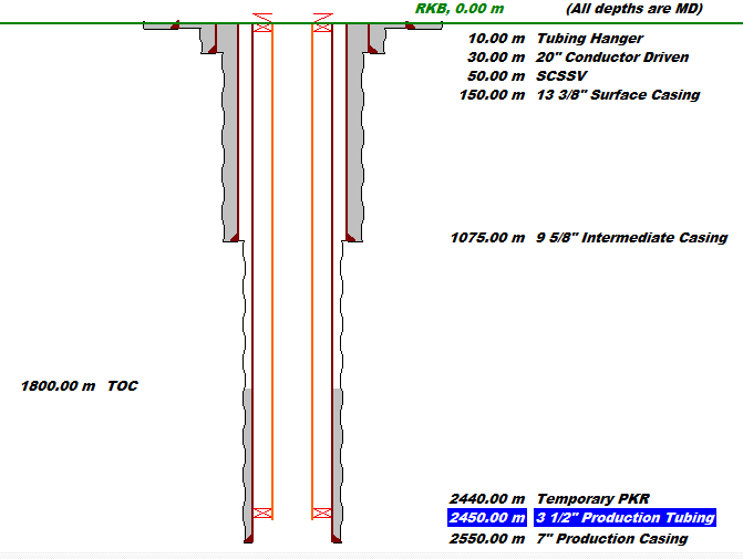 Figure 6: M#206 well schematic.