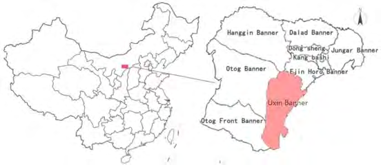 Figure 1: The location and scope of the study area.