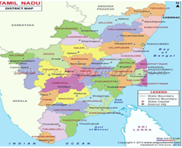 Figure 2: Map of Tamilnadu.