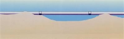 Figure 1: The phenomenon of pipeline free span is where a pipeline has an unsupported length. This may occur on the seabed where a section of softer sand has been washed away from underneath the pipeline due to sea currents. When pipelines are installed on the seabed there is a key focus on ensuring they are as safe as possible to other users, especially trawling vessels [14]. Free spans are inevitable for unburied pipelines as a result of uneven seabed and local scouring resulting from flow turbulence and instability [15].
