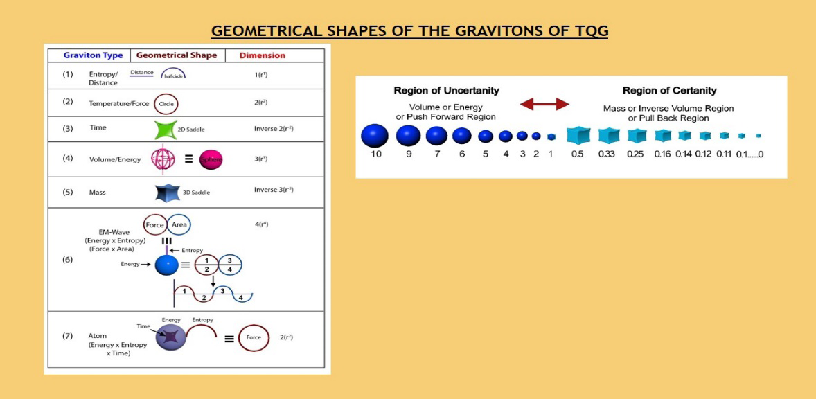 Figure 2: Geometrical shapes of the gravitons of TQG.